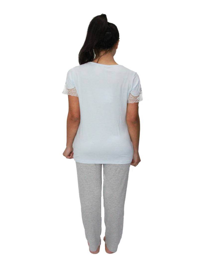 Pigiama Manica corta con pantalone lungo Donna DL0121 Liu Jo Home - evabiancheria