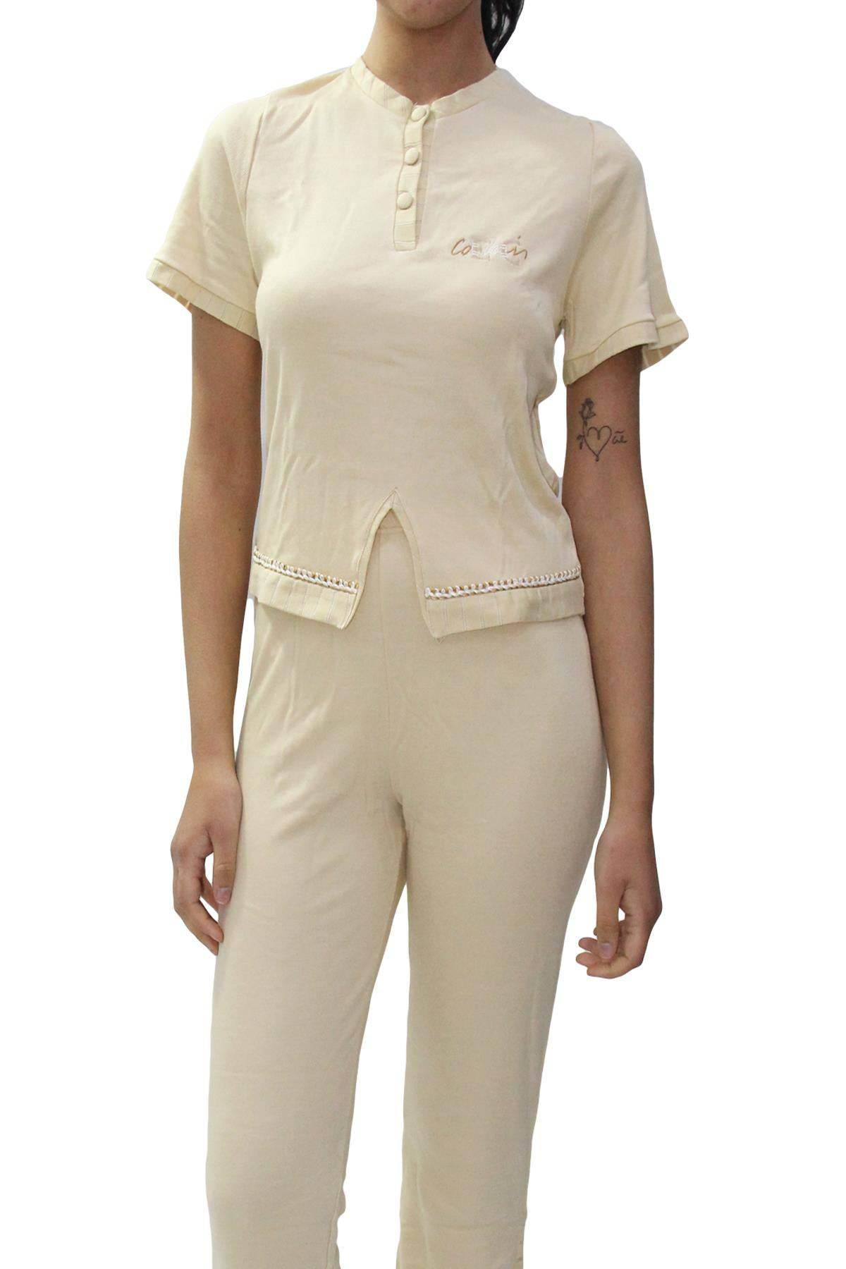 Pigiama Manica corta con pantalone lungo Donna GINGER T Enrico Coveri - evabiancheria