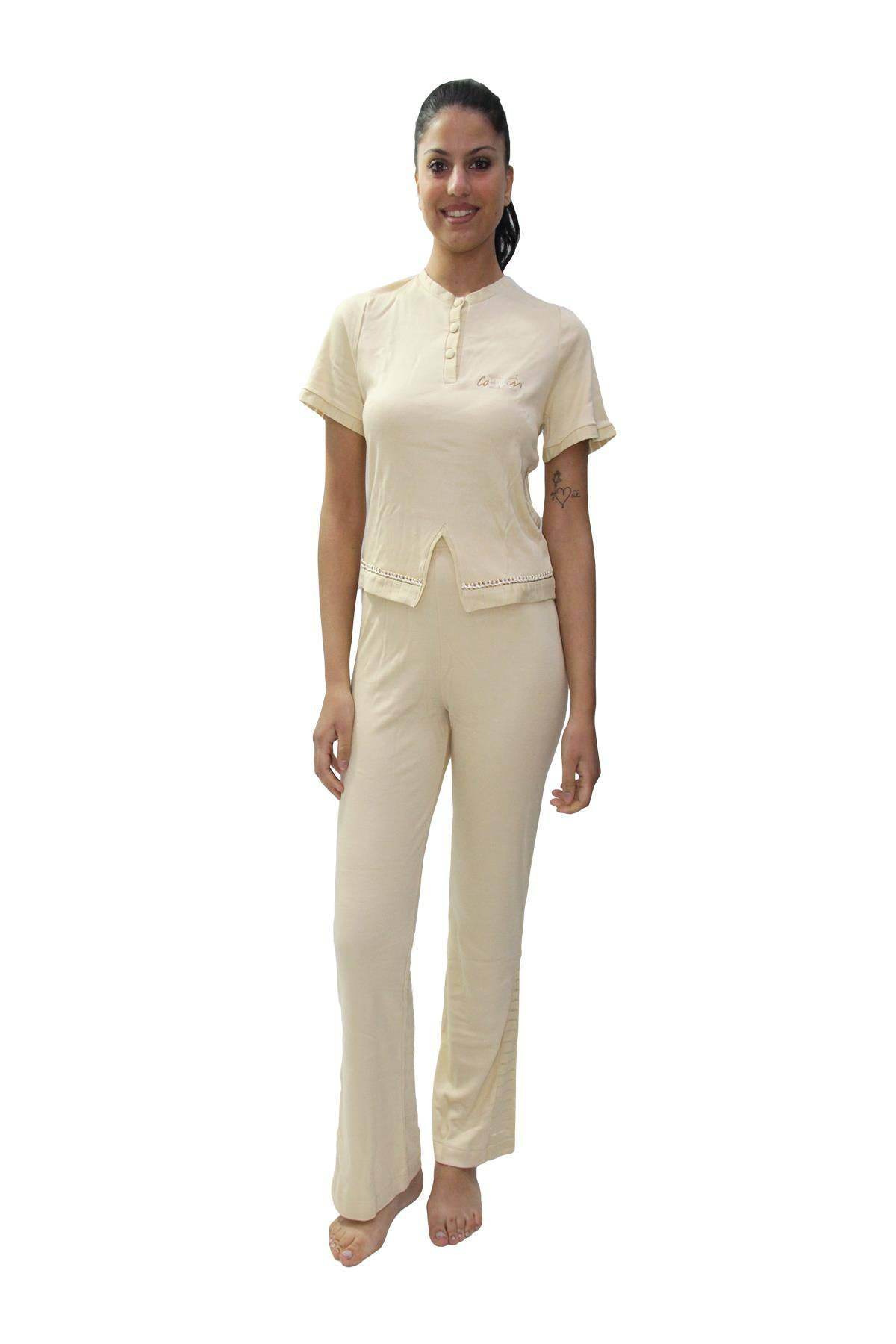 Pigiama Manica corta con pantalone lungo Donna GINGER T Enrico Coveri - evabiancheria