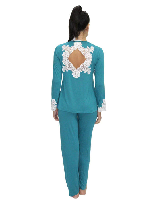 Pigiama Manica lunga Donna 6380 Clara Rossi Firenze - evabiancheria