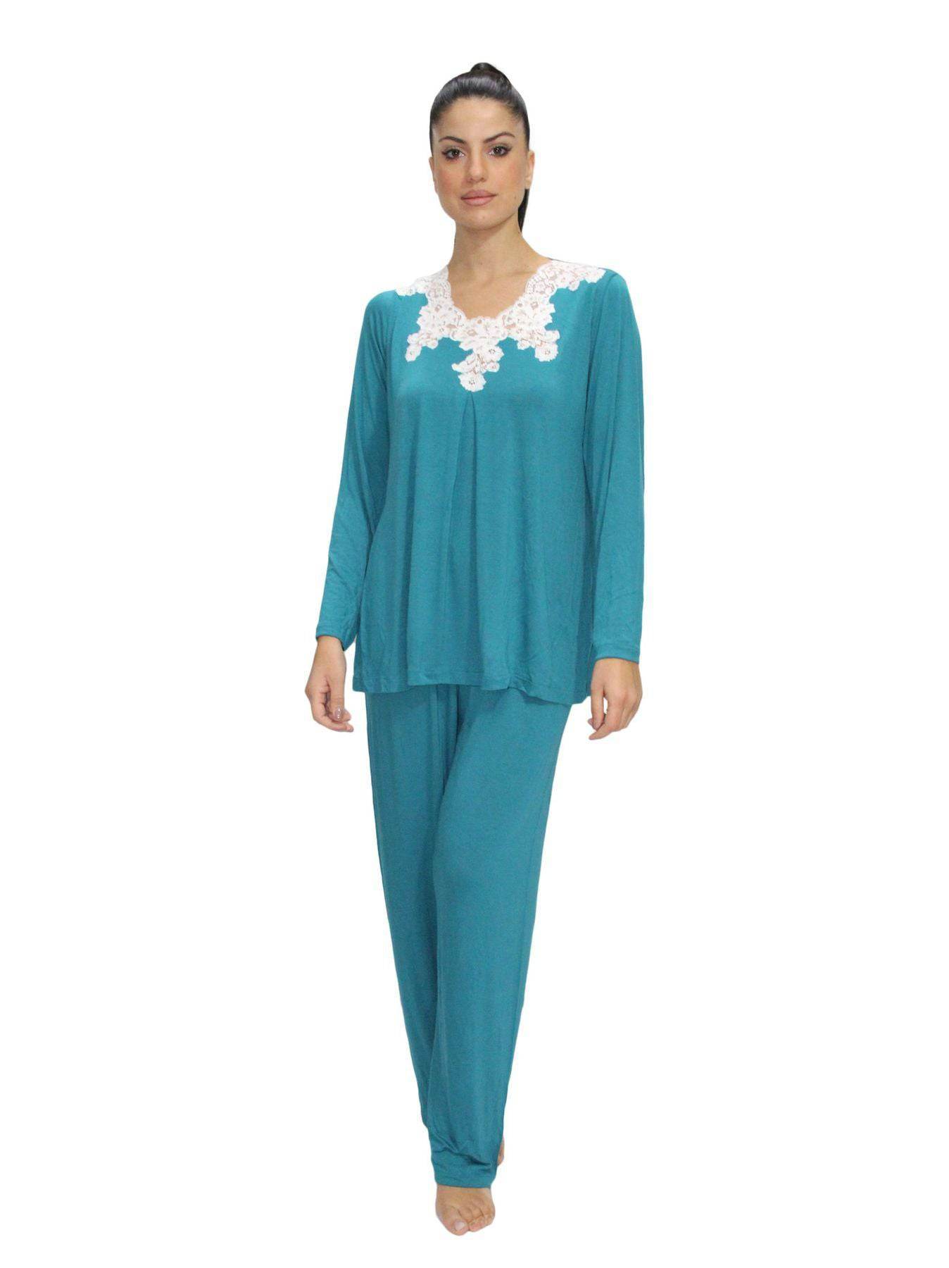 Pigiama Manica lunga Donna 6398 Clara Rossi Firenze - evabiancheria