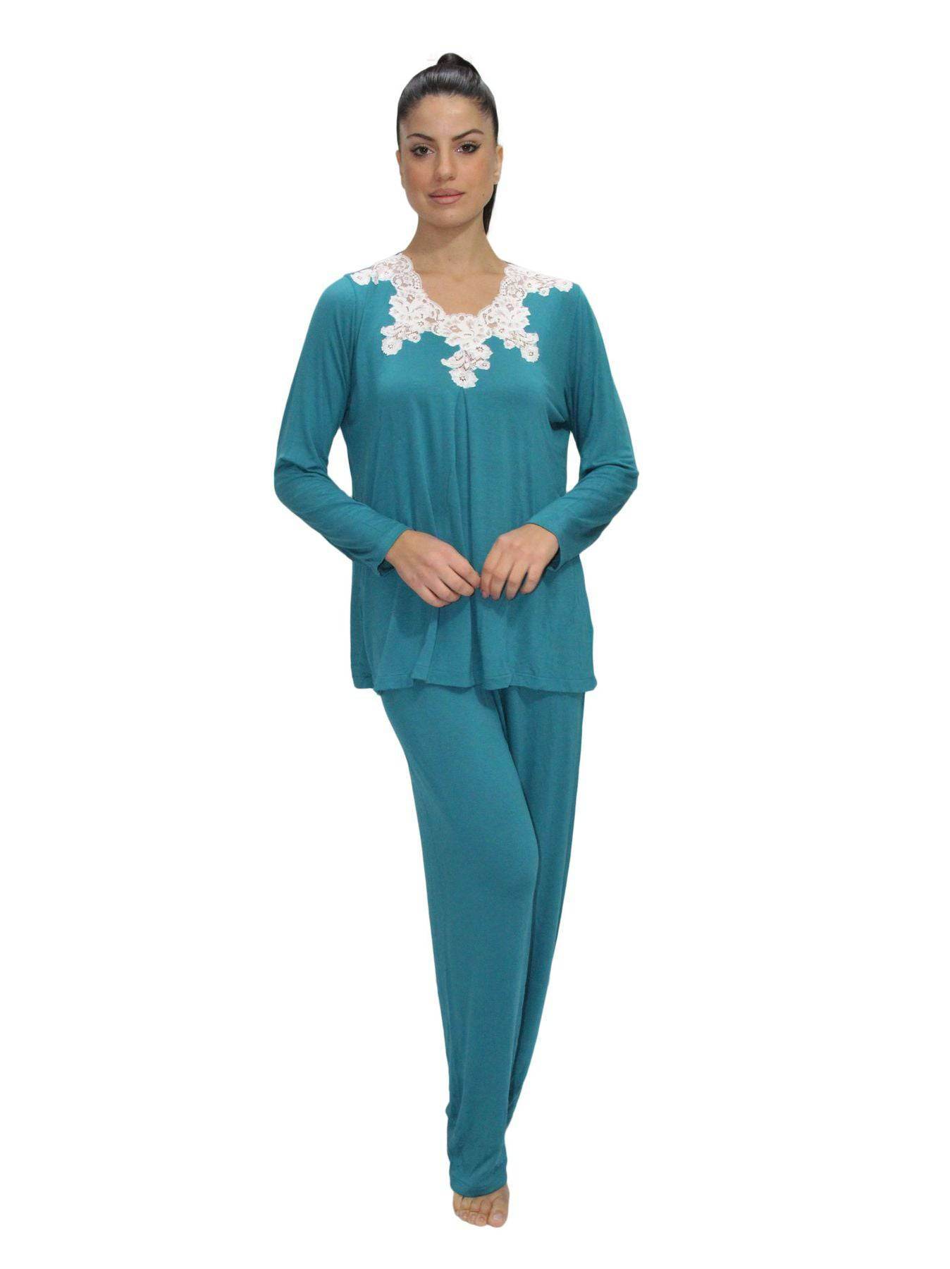 Pigiama Manica lunga Donna 6398 Clara Rossi Firenze - evabiancheria