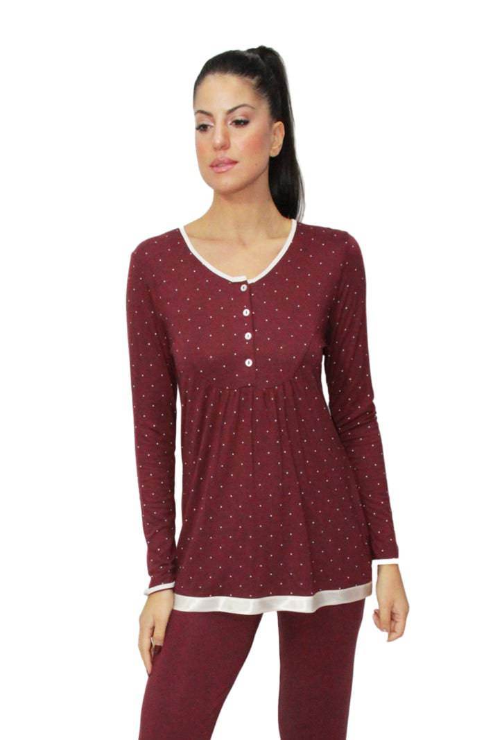 Pigiama Manica lunga Donna ELVIRA 3 Julie - evabiancheria