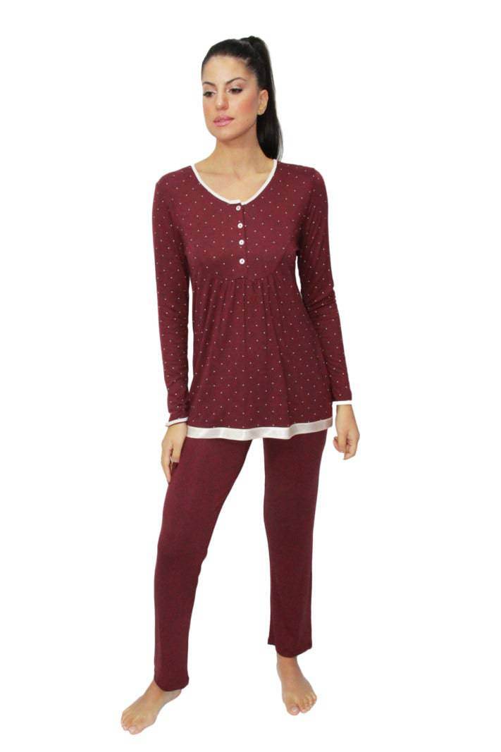 Pigiama Manica lunga Donna ELVIRA 3 Julie - evabiancheria