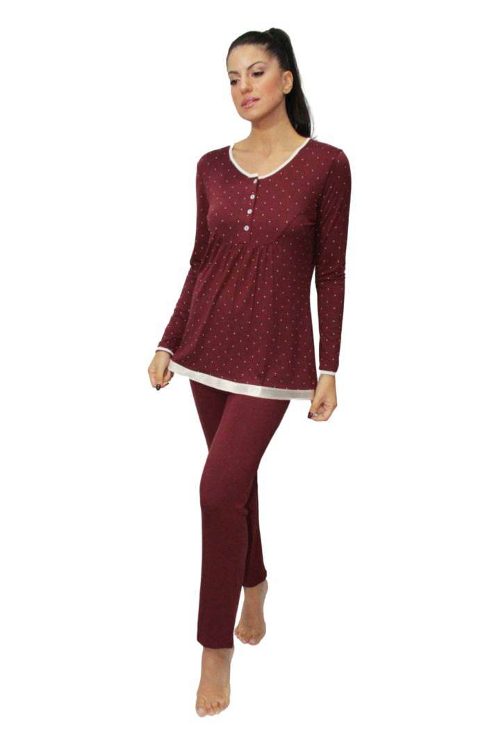 Pigiama Manica lunga Donna ELVIRA 3 Julie - evabiancheria