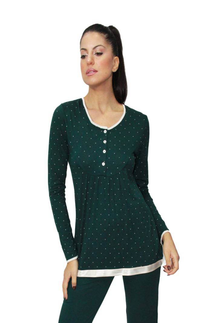 Pigiama Manica lunga Donna ELVIRA 3 Julie - evabiancheria