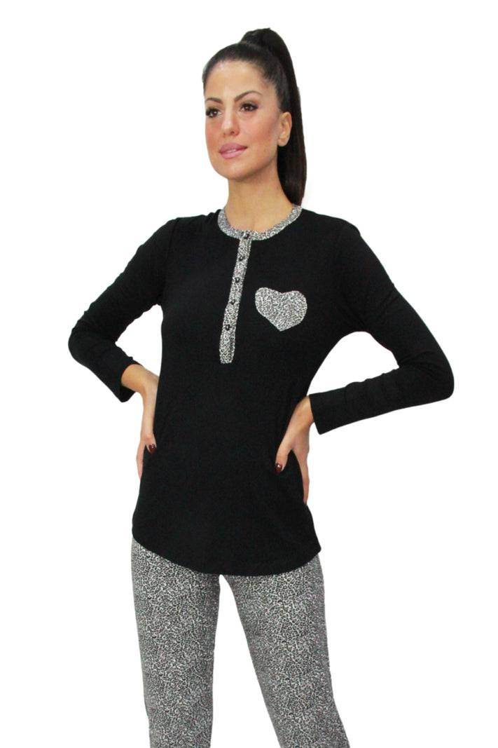 Pigiama Manica lunga Donna EMY 3 Julie - evabiancheria