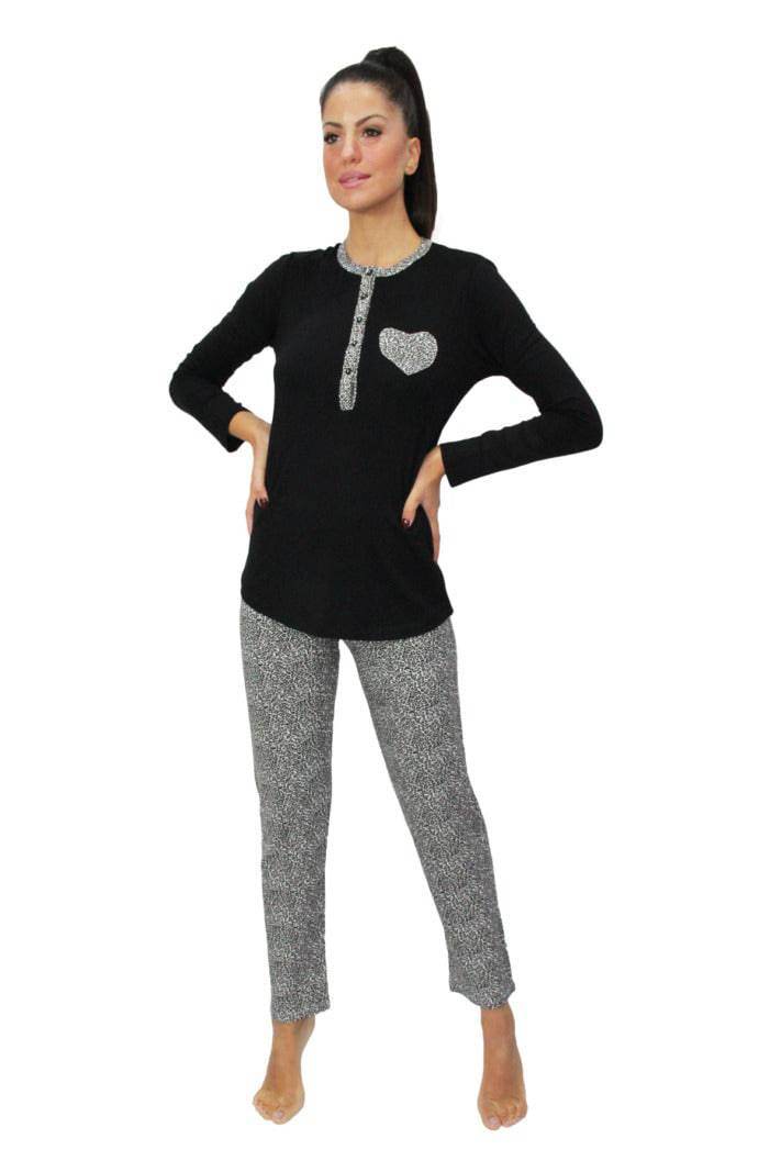 Pigiama Manica lunga Donna EMY 3 Julie - evabiancheria