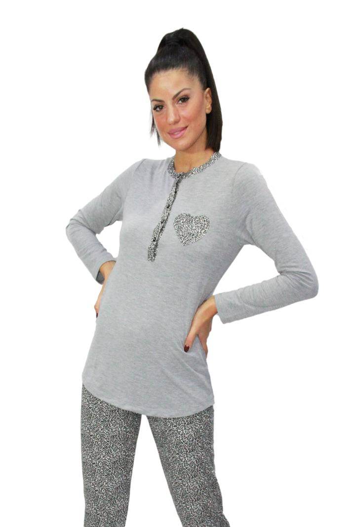 Pigiama Manica lunga Donna EMY 3 Julie - evabiancheria