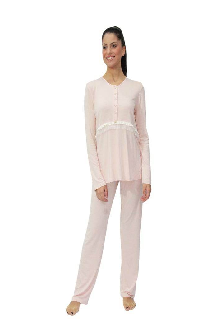 Pigiama Manica lunga Donna EURIDICE 6590 Pepita - evabiancheria