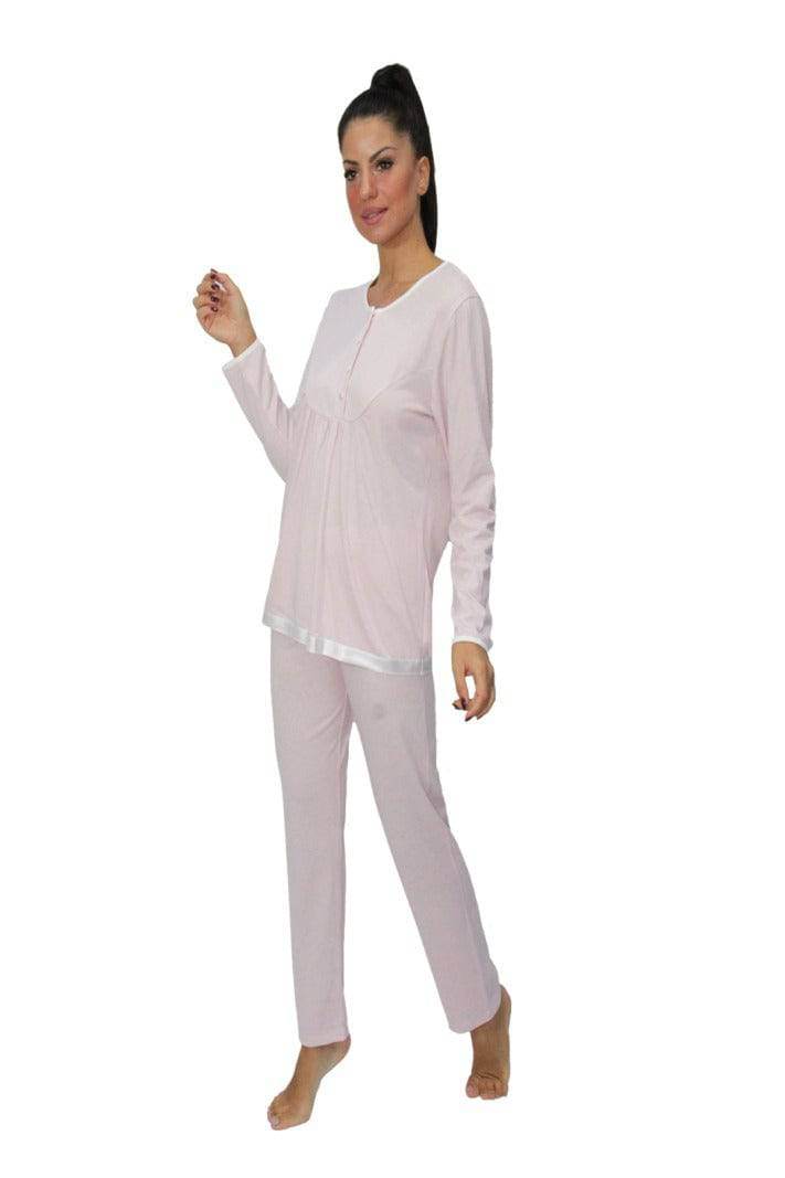 Pigiama Manica lunga Donna I283 3 Prima Rosa - evabiancheria
