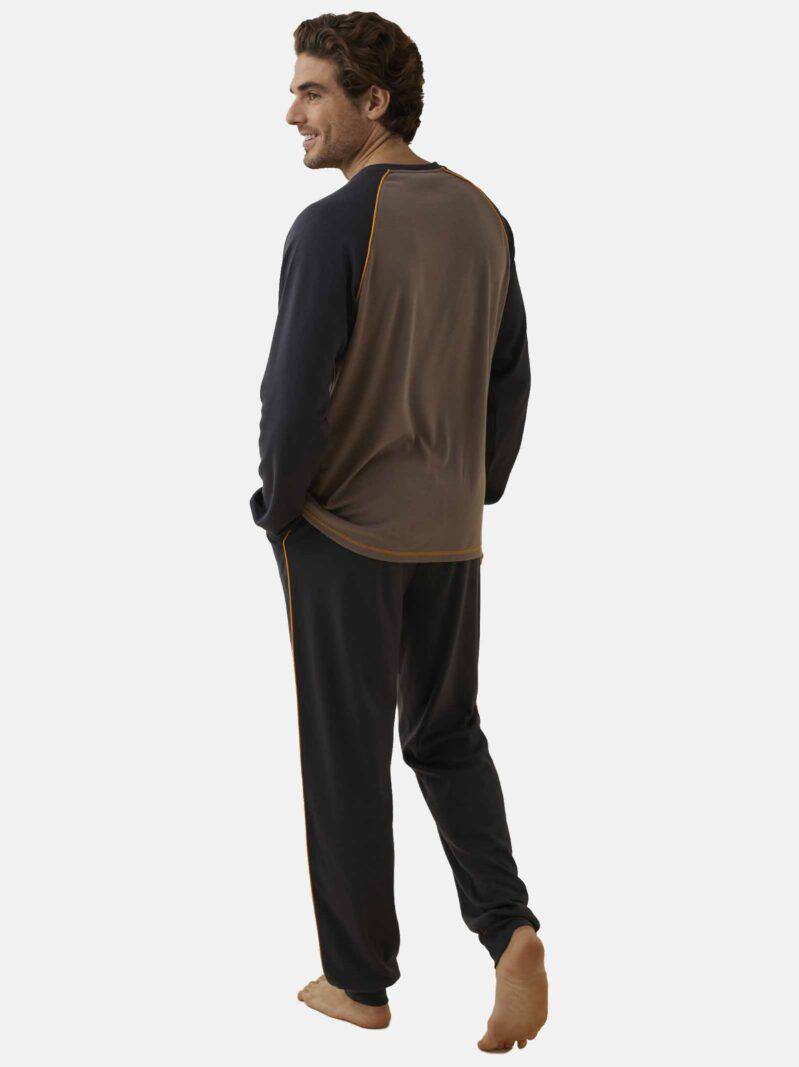 Pigiama Pigiama +Giacca Uomo H33043 blu Promise - evabiancheria