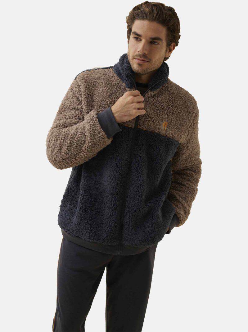 Pigiama Pigiama +Giacca Uomo H33043 blu Promise - evabiancheria