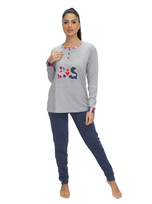 Pigiama Serafino Donna 3517 Mypi - evabiancheria