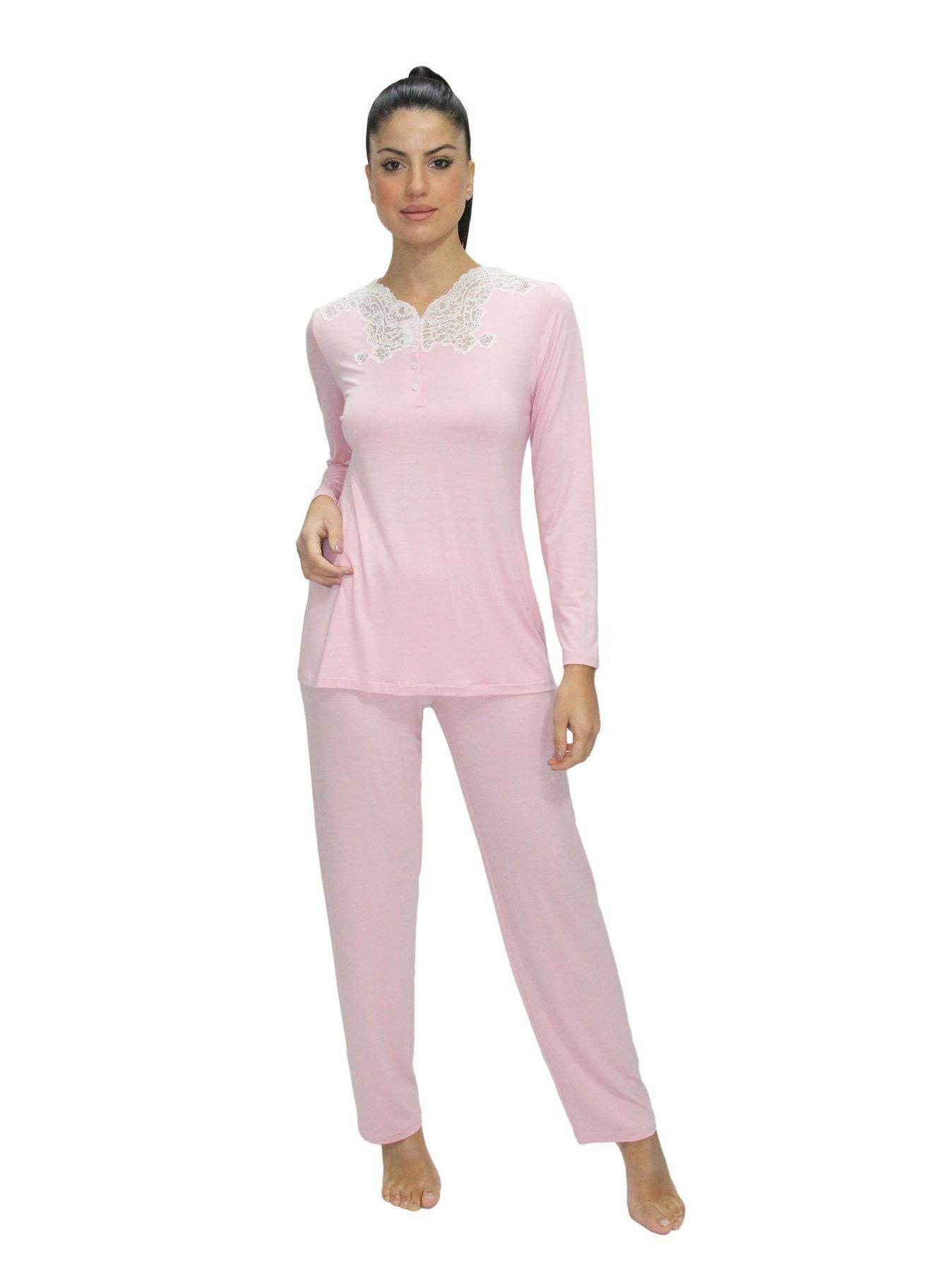 Pigiama Serafino Donna 6415 Clara Rossi Firenze - evabiancheria