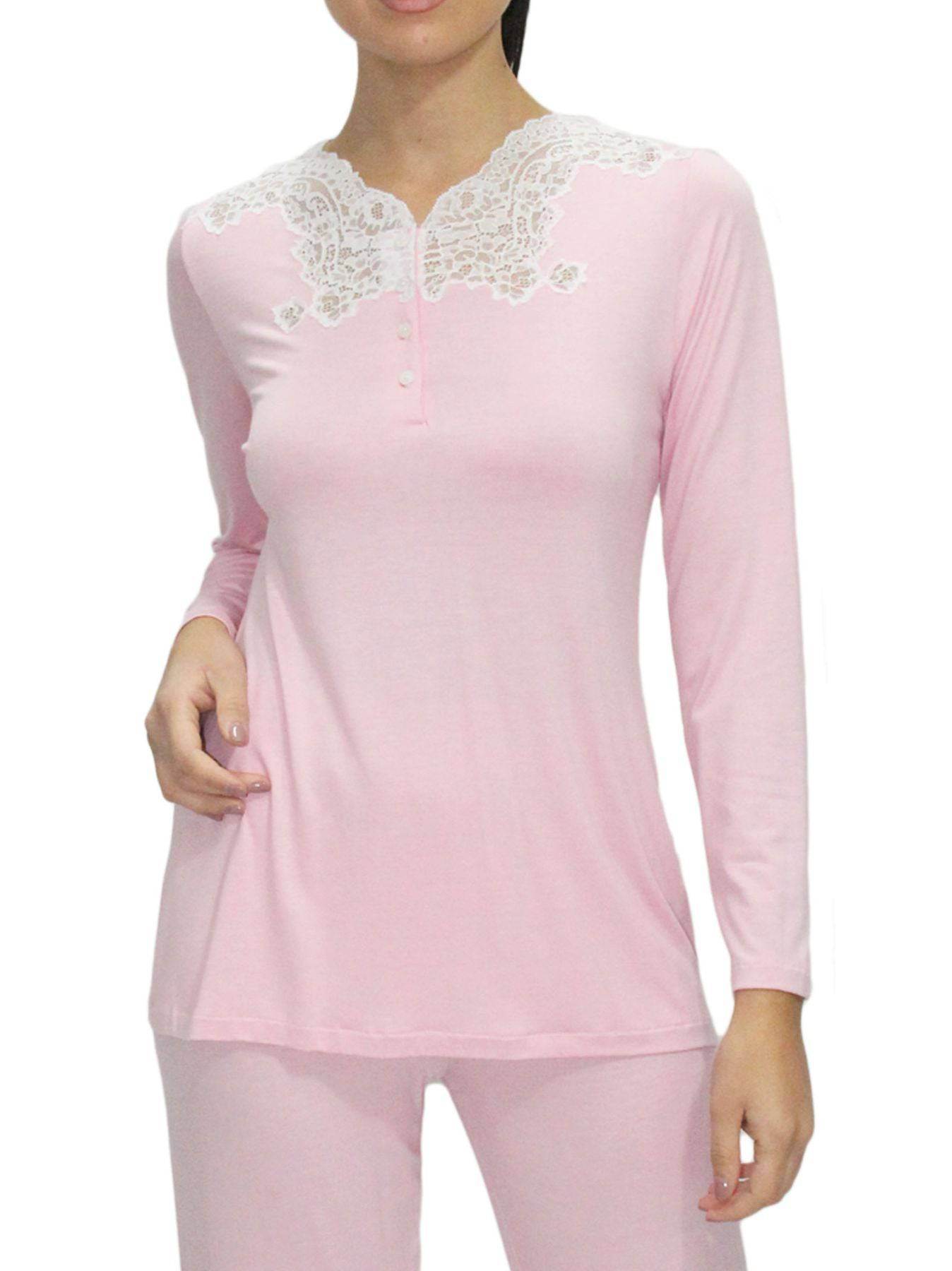 Pigiama Serafino Donna 6415 Clara Rossi Firenze - evabiancheria