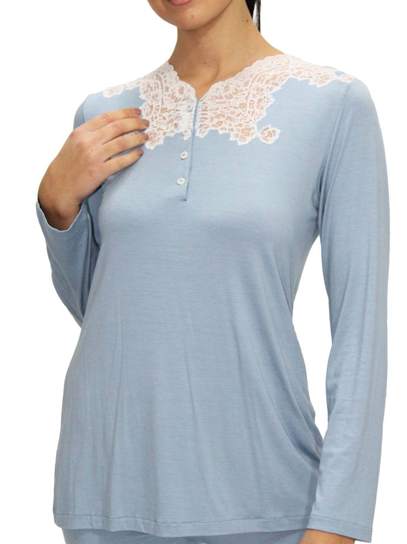 Pigiama Serafino Donna 6415 Clara Rossi Firenze - evabiancheria