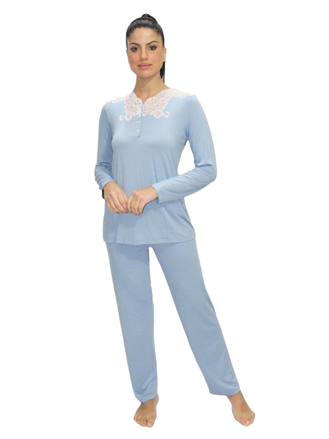 Pigiama Serafino Donna 6415 Clara Rossi Firenze - evabiancheria