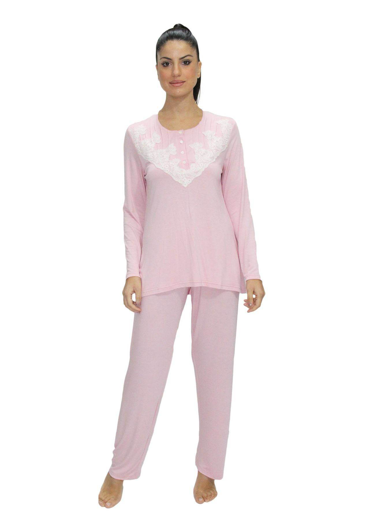 Pigiama Serafino Donna 6418 Clara Rossi Firenze - evabiancheria