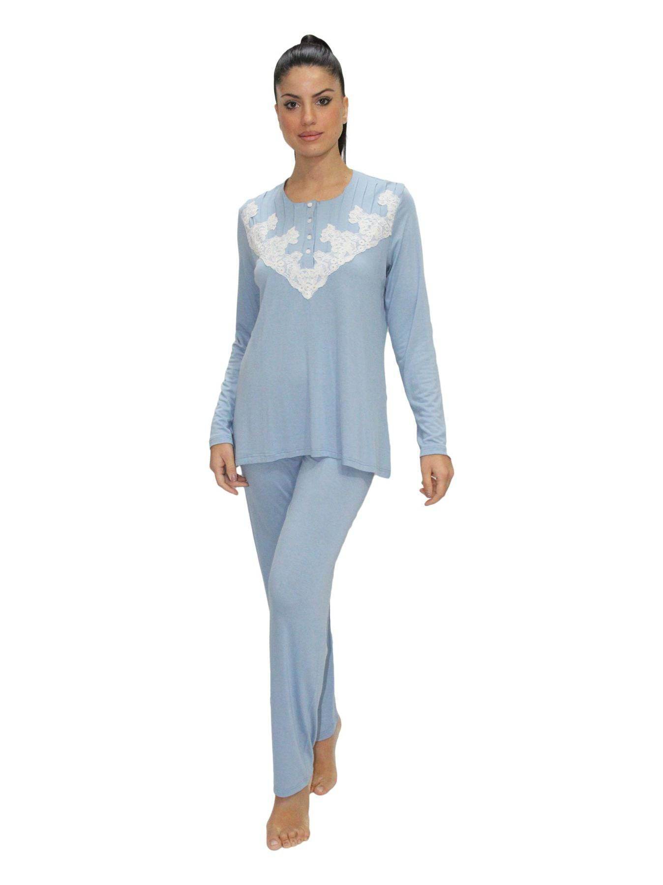 Pigiama Serafino Donna 6418 Clara Rossi Firenze - evabiancheria