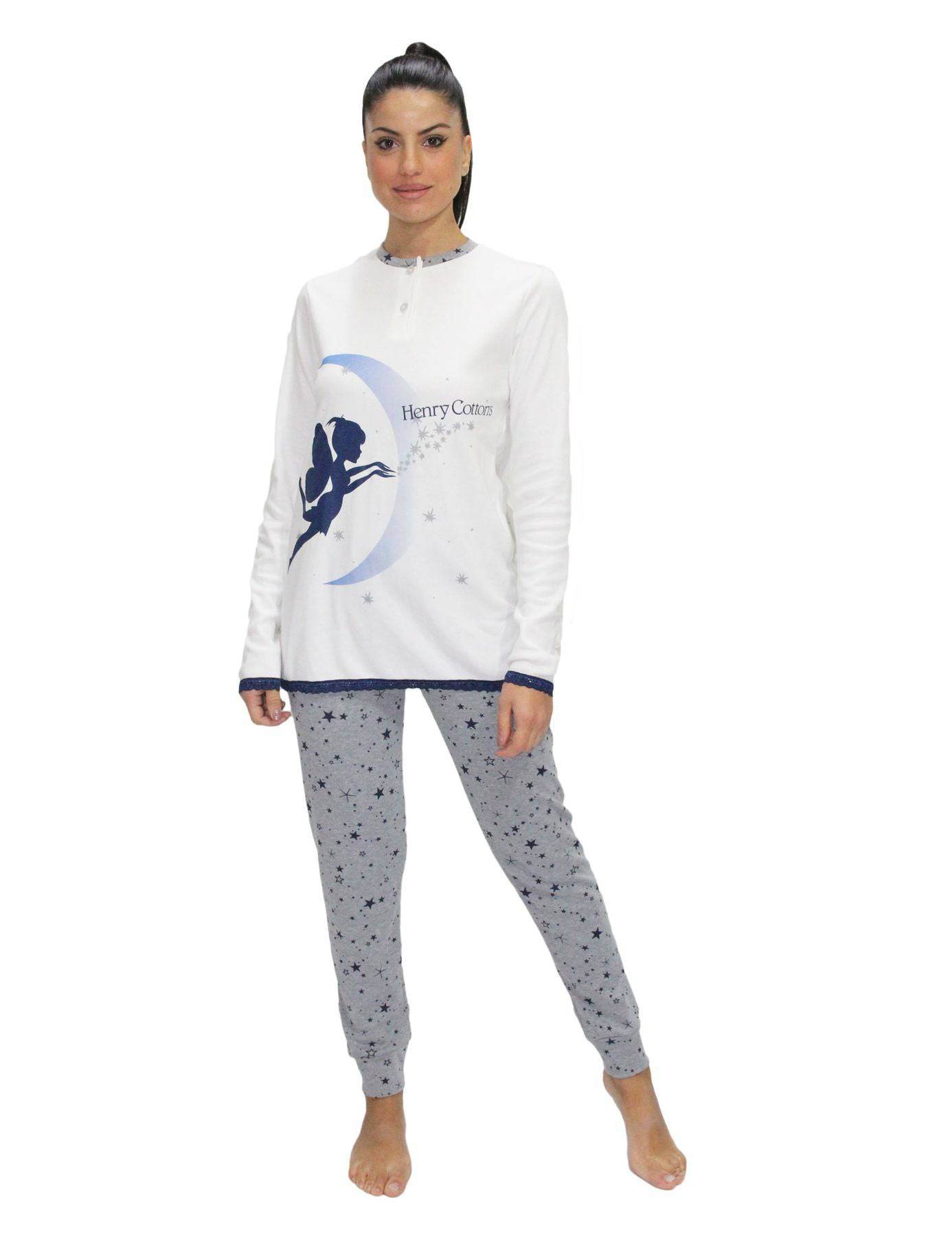 Pigiama Serafino Donna HC232 Henry Cotton's - evabiancheria