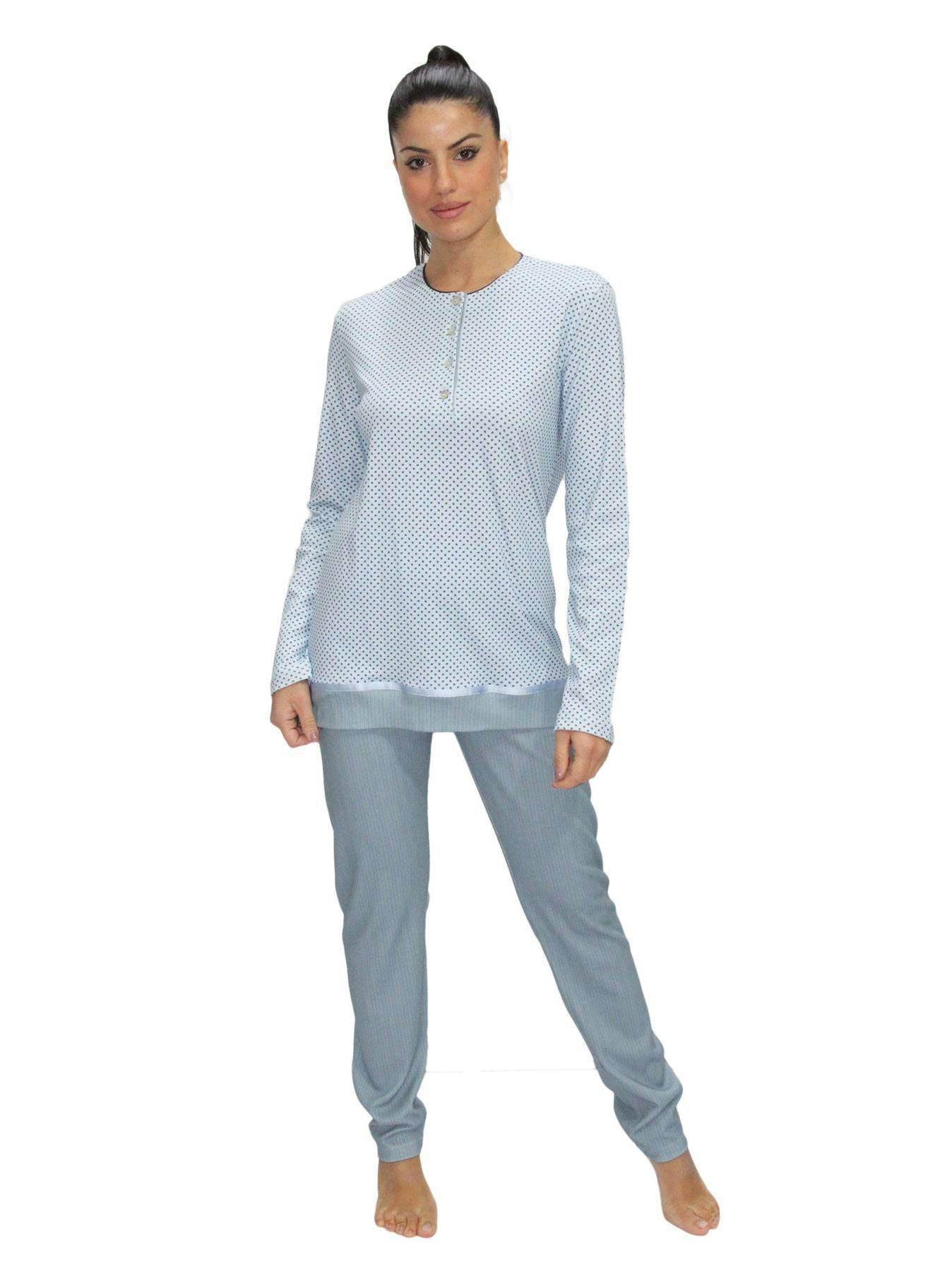 Pigiama Serafino Donna I2313 Fida - evabiancheria