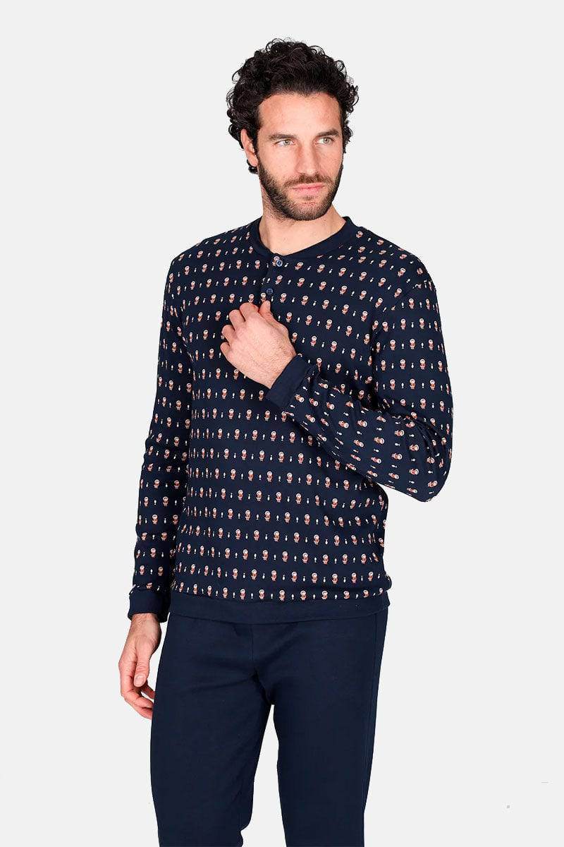 Pigiama Serafino Uomo Alassio jal754 Julipet - evabiancheria