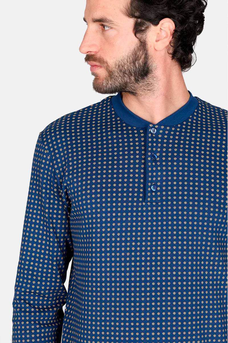 Pigiama Serafino Uomo Albenga jal773 Fiore Julipet - evabiancheria