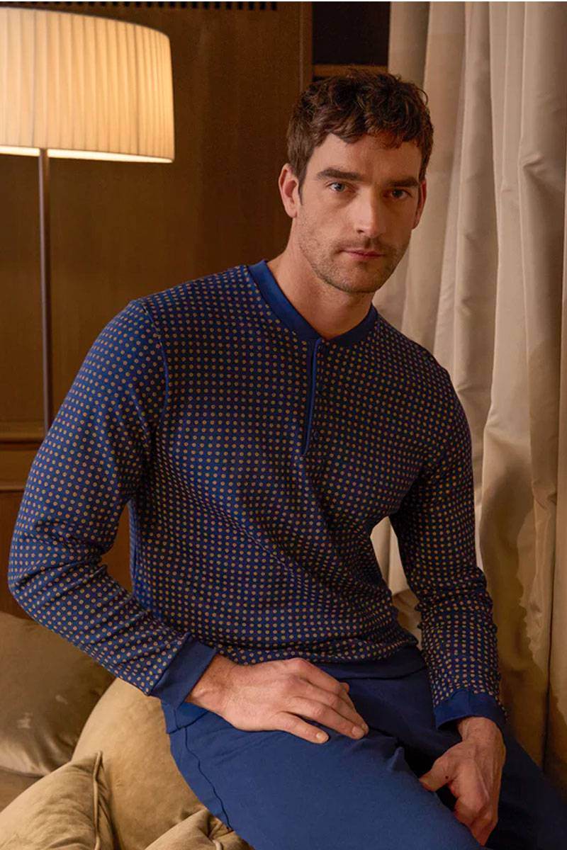 Pigiama Serafino Uomo Albenga jal773 Fiore Julipet - evabiancheria