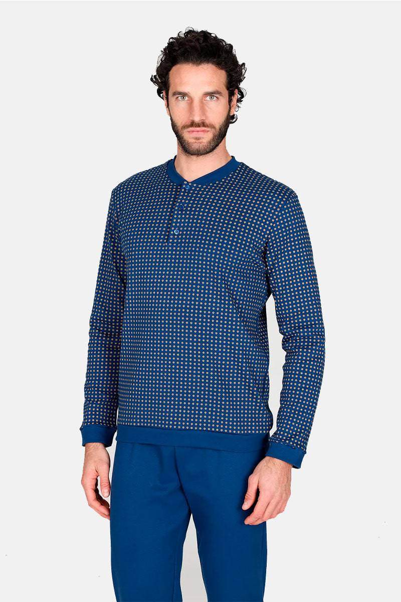 Pigiama Serafino Uomo Albenga jal773 Fiore Julipet - evabiancheria