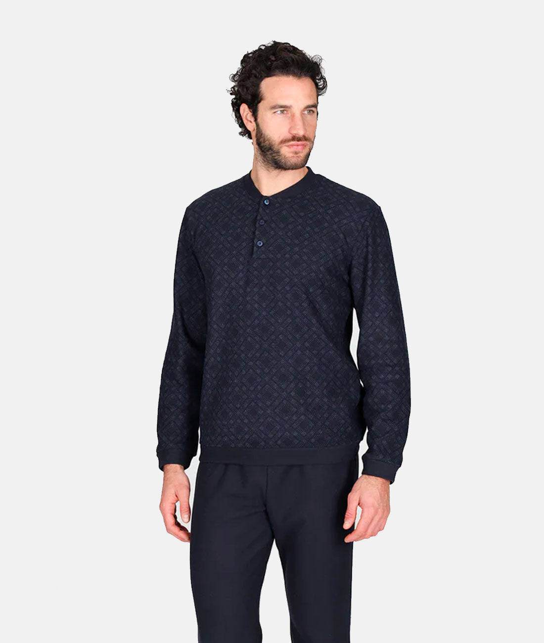 Pigiama Serafino Uomo Almeria jal793 Julipet - evabiancheria