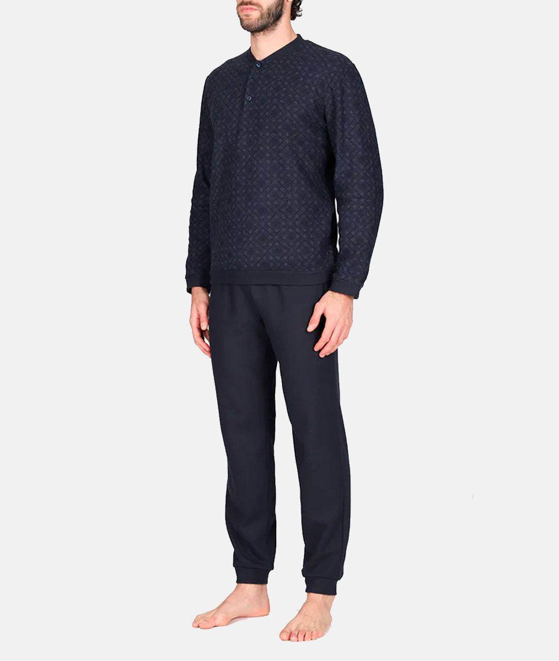 Pigiama Serafino Uomo Almeria jal793 Julipet - evabiancheria