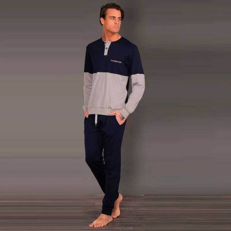 Pigiama Serafino Uomo Calibro 4617 Ferrucci - evabiancheria