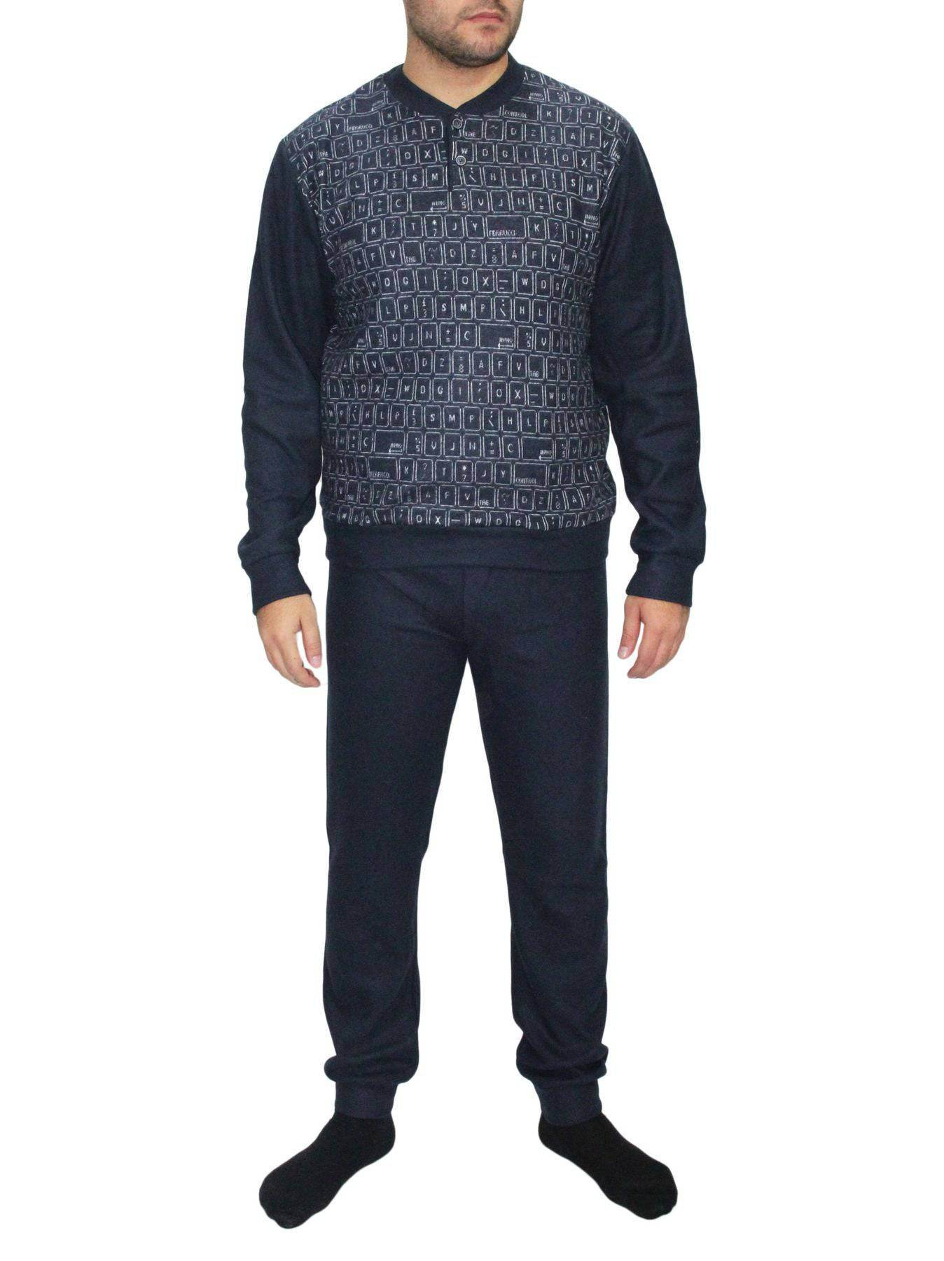 Pigiama Serafino Uomo Calipso 4605 Ferrucci - evabiancheria