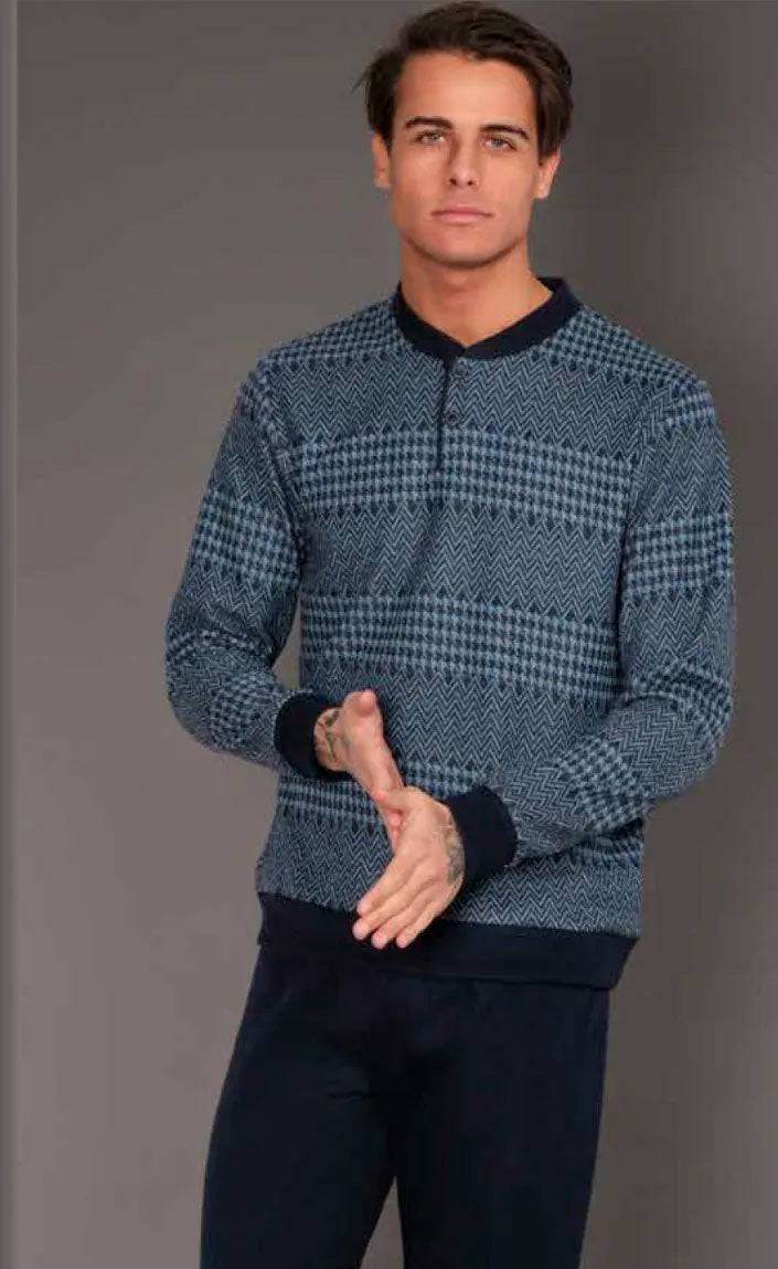 Pigiama Serafino Uomo Cilento 4601 Ferrucci - evabiancheria