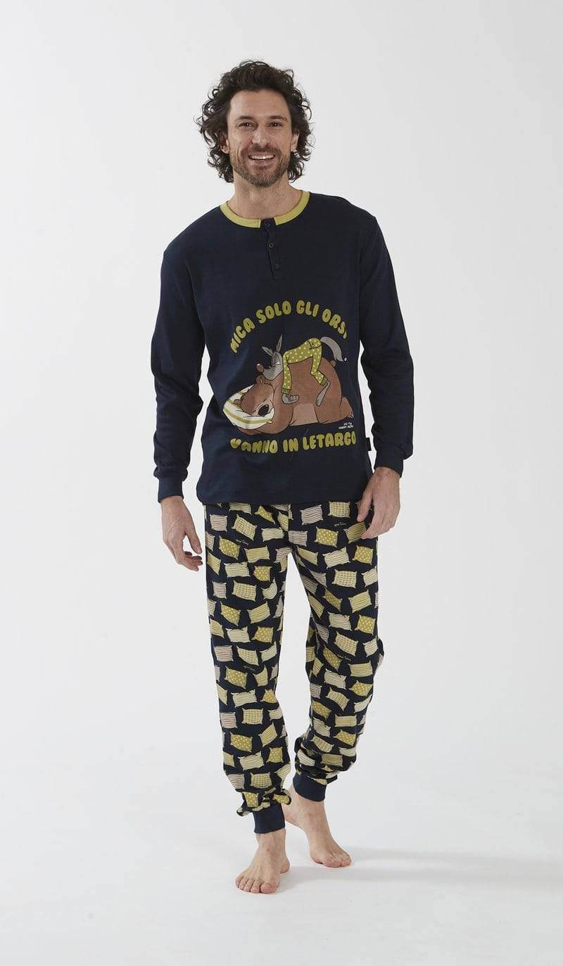 Pigiama Serafino Uomo H6080 Happy People - evabiancheria