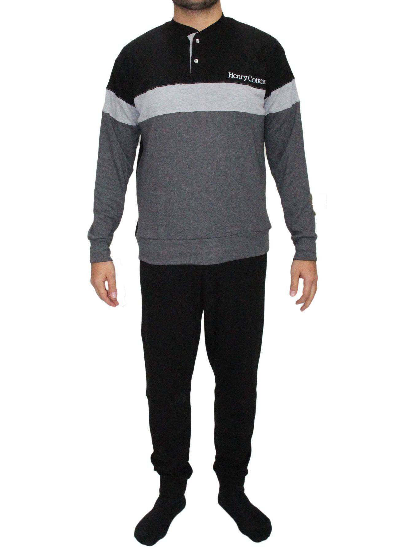 Pigiama Serafino Uomo HC341 Henry Cotton's - evabiancheria