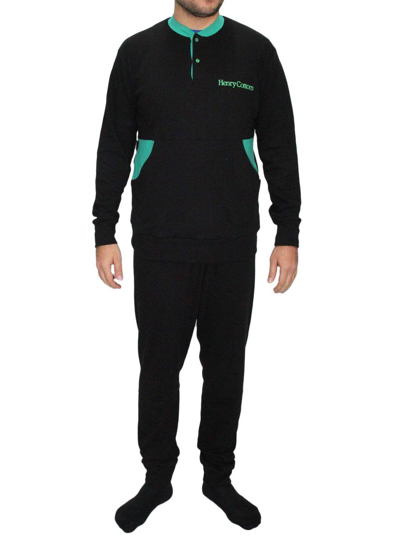 Pigiama Serafino Uomo HC342 Henry Cotton's - evabiancheria