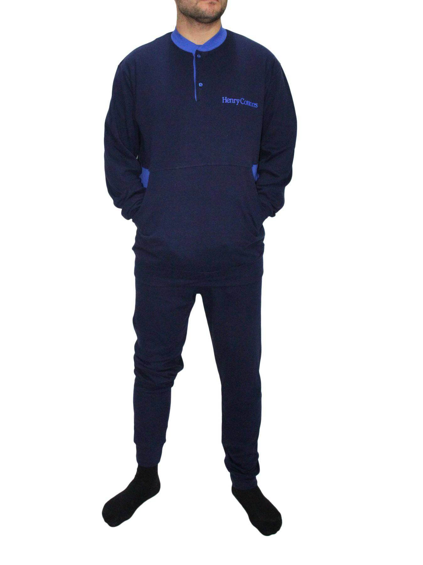 Pigiama Serafino Uomo HC342 Henry Cotton's - evabiancheria