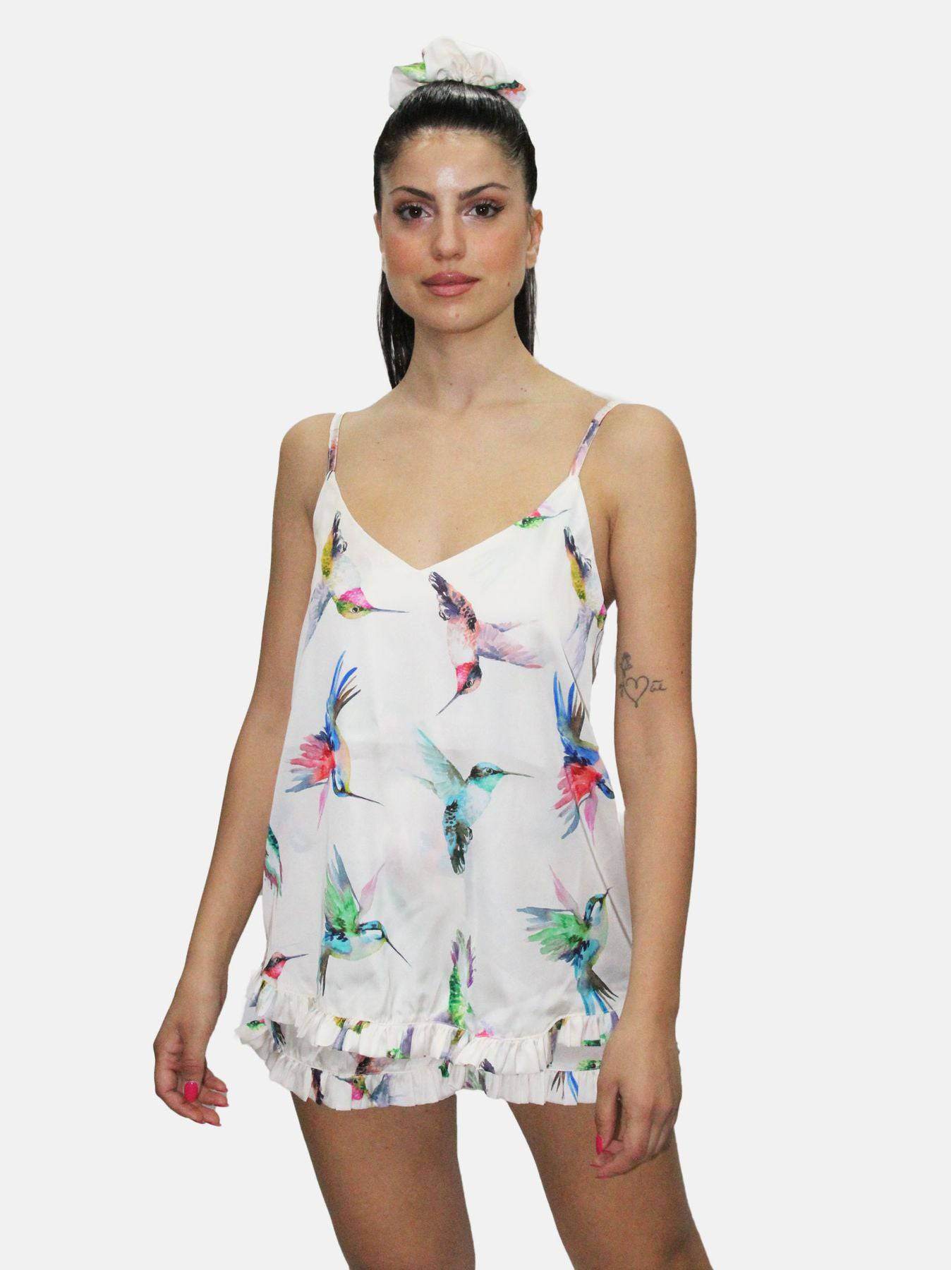 Pigiama Top + Culotte Donna Peonia JLo Filo D Angelo - evabiancheria