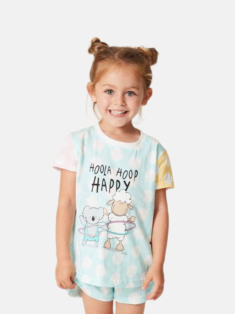 Pigiama corto Bimba H5642 Happy People evabiancheria