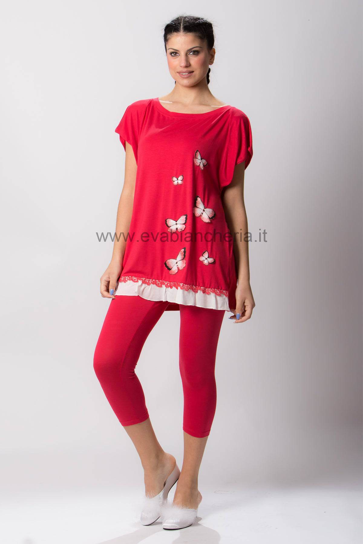 Pigiama corto Donna BEGONIA 9924 Pepita - evabiancheria