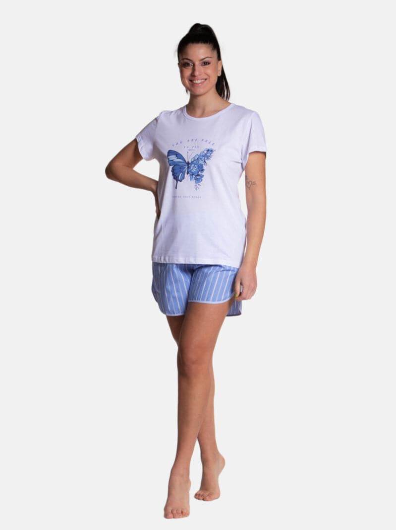Pigiama corto Donna CHRIS 8425 Pepita - evabiancheria