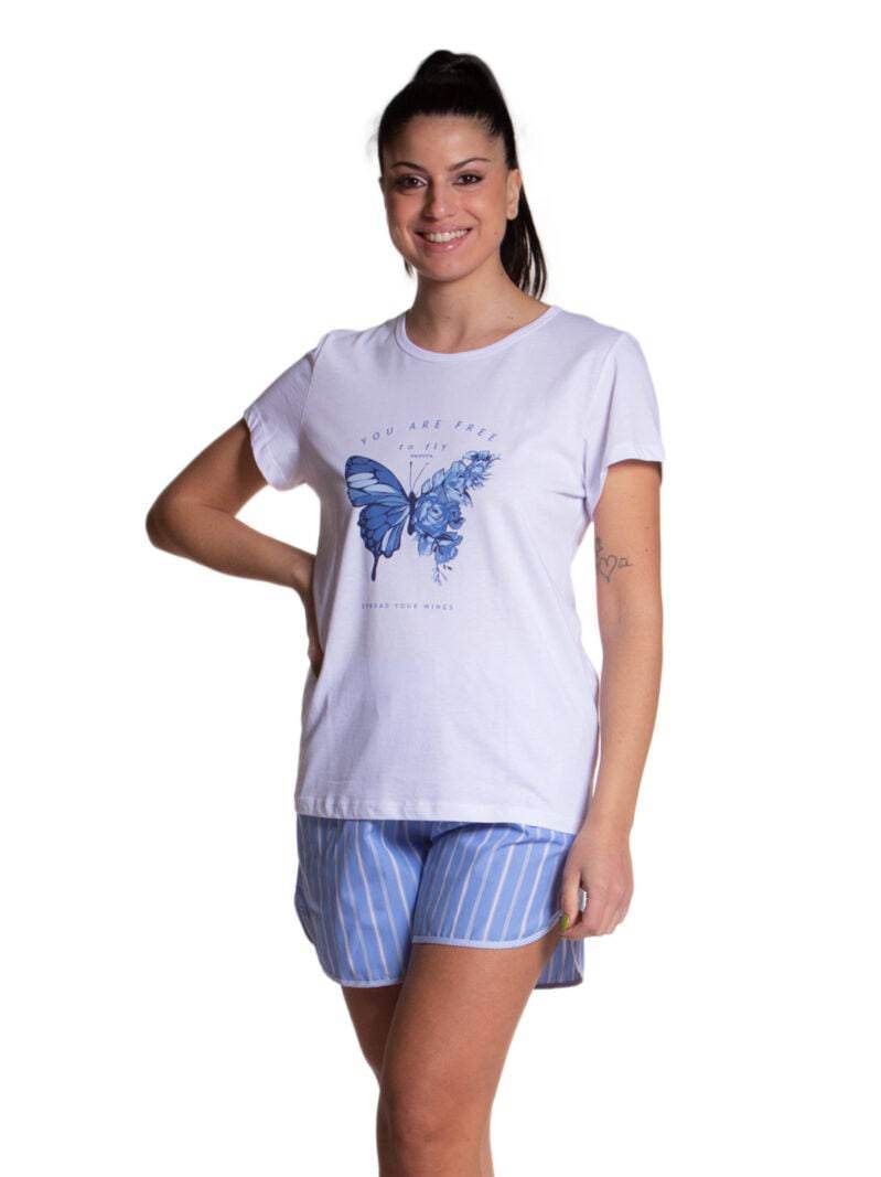 Pigiama corto Donna CHRIS 8425 Pepita - evabiancheria