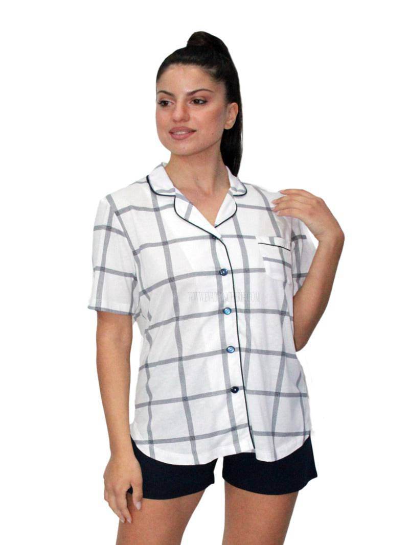 Pigiama corto Donna E21306 AP Prima Rosa - evabiancheria