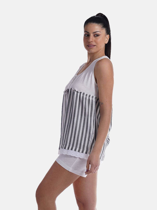 Pigiama corto Donna E2327 Fida - evabiancheria