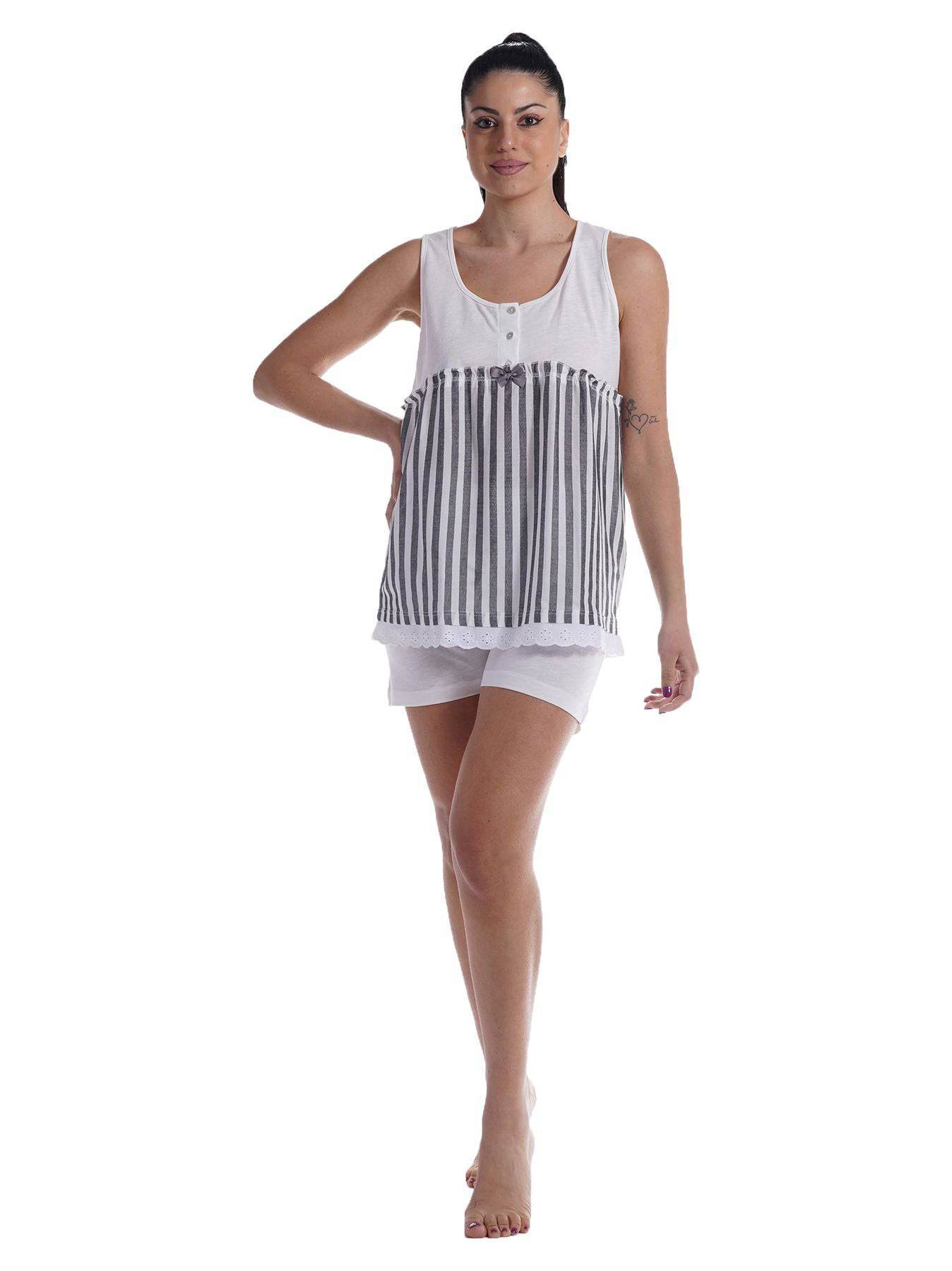 Pigiama corto Donna E2327 Fida - evabiancheria