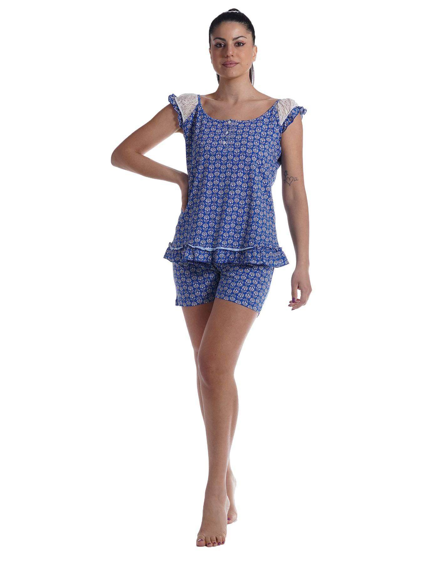 Pigiama corto Donna E2347 Fida - evabiancheria