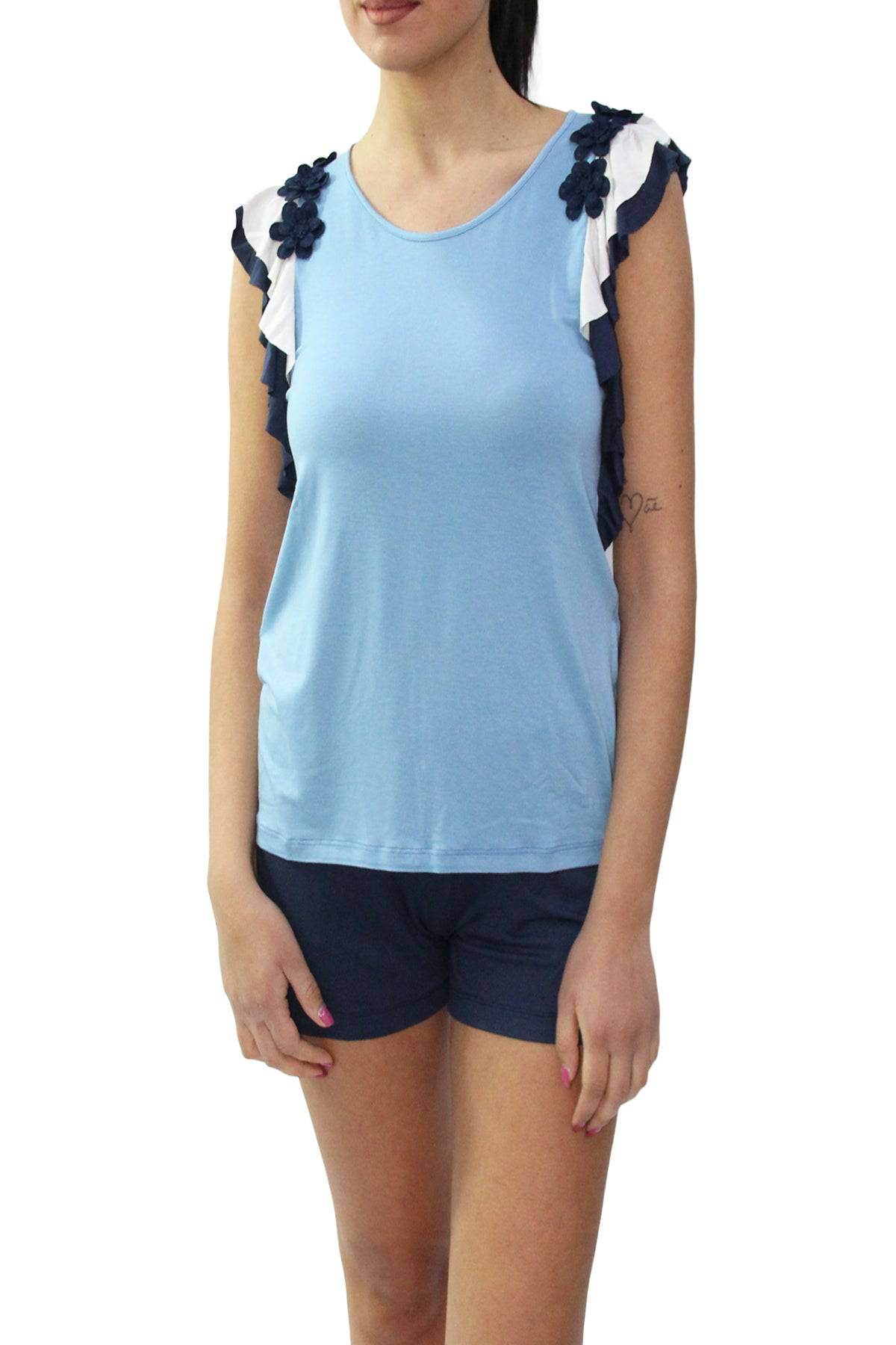 Pigiama corto Donna ERICA 5614 Pepita - evabiancheria