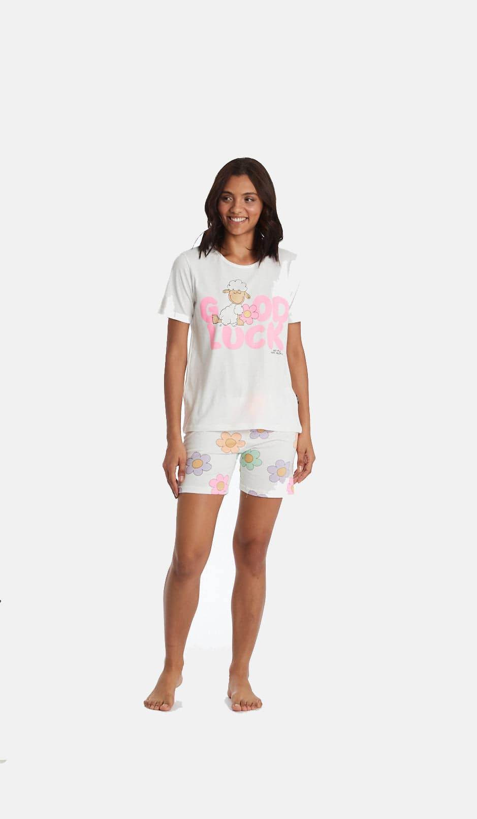 Pigiama corto Donna H6227 Happy People - evabiancheria